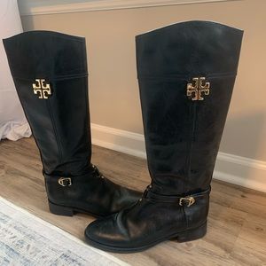 Tory Burch Black Riding Boots